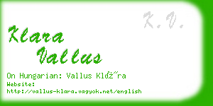 klara vallus business card